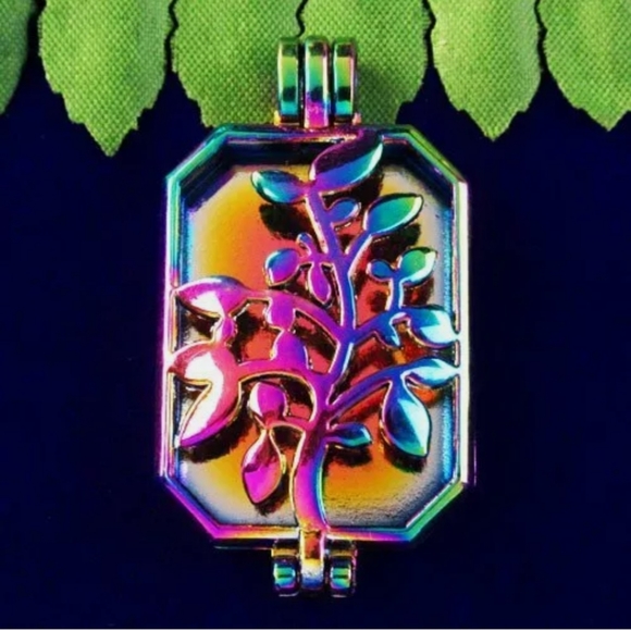 New Rainbow Hematite Tree Open Design Pendant. - Picture 3 of 5